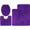 Heavyoff Set Tappeti Bagno 5 Pezzi, Tappeti Assorbente Antiscivolo, Soffice Tappetini Doccia, Lavabile in Lavatrice per doccia, vasche da bagno, Viola