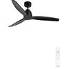CREATE / WINDSTYLANCE M/Ventilatore da soffitto ABS nero con telecomando / 40W, Silenzioso, Ø132 cm, 6 velocità, temporizzatore, estate-inverno, doppia altezza, motore DC