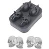 Générique Stampo per cubetti di ghiaccio, stampo per ghiaccio a forma di teschio 3D per vino, vassoio per cubetti in silicone per bevande, vino, dessert, decorazione per feste, Halloween, casa, cucina