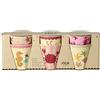 ReWu RICE - Set di 6 bicchieri in melamina, corallo oceano, senza BPA, con motivi di animali marini, bicchieri leggeri in melamina, resistenti per tutti i giorni e le gite