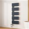 EMKE Scaldasalviette Elettrico 132x50 cm Antracite, Porta-Asciugamani Riscaldante con Termostato WiFi, 800W, Termoarredo Elettrico per Bagno