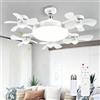 ZVD Ventilatore Soffitto LED E27, 5 Teste Drone, Telecomando 3 Velocità