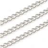 Cheriswelry Cheriswely, catena a maglia barbazzale in acciaio inox 304, saldata, 4 x 3 mm, per gioielli, bracciali, collane, artigianato