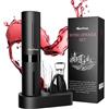 Marchpower Set Cavatappi Elettrico per Vino a Batterie 5 in 1, Apribottiglie Elettrico Include Versatore, Cavatappi elettrico, Tagliacapsule, Tappo per Bottiglia Sottovuoto, Base d'Appoggio ABS