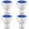 GlowsLand Lampadina LED GU10 5W 500LM Faretto Blu, lampadine LED non dimmerabile per illuminazione paesaggistica, illuminazione decorativa, illuminazione d'atmosfera (confezione da 4)