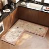 YongXinMY - Tappeto ad angolo a forma di L per cucina - Tappeto antiscivolo in fango di diatomee retrò, 1 pezzo, super assorbente, asciugatura rapida, lavabile, tappeto da bagno per lavello, cucina