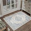 PureCozy Vintage Zerbino 60x90cm Ingresso Interno Tappeto Camera da Letto Antiscivolo Lavabile Tappeti Scendiletto Piccolo Ufficio Carpet Pelo Corto Morbido Rug,Blu