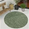 Paco Home Tappeto Per Esterno Terrazzo Balcone Tappeto Cucina Moderno Motivo Geometrico Motivo Astratto, Dimensione:Ø 120 cm tondo, Colore:Verde