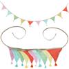 SUBTAVIK, 10pz Festoni in Tessuto, 3,15m, con Nappe, Colori Pastello, per Decorazioni Camere Bambini, Feste, Giardini e Matrimoni