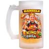 Bombo Boccale da Birra in Vetro Etichetta King of the Grill