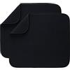 BW&HM Tappetino Acolapiatti Tappetino per asciugare i piatti Asciugatura rapida Assorbent 40 x 46 cm Confezione da 2 Nero