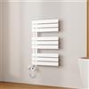 EMKE Scaldasalviette Elettrico 76x50 cm Bianco,400 W | Porta-Asciugamani Riscaldante con Termostato WiFi,Termoarredo Elettrico per Bagno