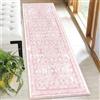 Odot Moderna Alfombras de Pasillo Larga Antideslizante Suave Alfombra Corredor Lavable Vintage Tapete para Entrada Cocina Dormitorio Lavandería Comedor Habitacion (Rosa e bianco,80x180cm)