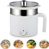 SUNOYA Hot Pot elettrico da 1,7 l con vapore, padella elettrica portatile, mini antiaderente, padella multiuso con due livelli di potenza regolabili, pentola elettrica per casa, ufficio, dorm viaggio