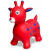 Baroni Toys Animaletto Salterino Gonfiabile per Bambini, Gioco Cavalcabile per Sviluppare Equilibrio e Coordinazione, Facile da Gonfiare (Giraffa Rossa)