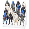 SIXPOINTS Ripiano trasparente con piolo, 4 ripiani da 15,2 cm, per action figure da collezione, compatibile con modellini in scala 1/12 Star Wars Black Series