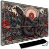 MPLRC PLAYMAT MTG Tappetino da gioco, con borsa nera per la conservazione Size 60 x 35 cm, con zona MTG Tappetino da gioco bordi cuciti Mat Trading Card Game Playmats Mouse Pad superficie liscia in gomma TCG (with