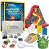 Blue Marble National Geographic Serie Mega Science - Earth Science Kit con Oltre 100 esperimenti per Bambini, Vulcano, Crescita di Cristalli, Collezione di Rocce, Giocattolo educativo STEM