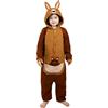 Funidelia | Costume da Canguro Onesie per Bambina e Bambino Taglia 7-9 Anni Animali - Multicolore