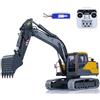 wheelfun Doppio E 1:14 RC Escavatore Modello per E010 EC160E Full Alloy Metal RC Ingegneria Digger Veicolo Motore ESC Servo Luce