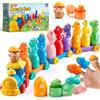 Play-Act Giocattolo Educativo per bambini di 1-3 anni,Set di 9 Dinosauri Treno Giocattolo Componibili con Conteggio,Abbinamento e Ordinamento,Giochi Montessori Regalo di Compleanno per Bimbo Bambino