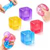 HUQINXIN 4 Pezzi Stress Cube Squishys, Giocattolo Antistress A Forma Di Cubo, Squishy Slow Rising, Pallina Morbida Silenziosa, Fidget Cube Sensoriale stress Resistente E Morbido Da Spremere per Adulti