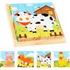CVARRISE Wooden Jigsaw Puzzles for Toddlers Farm