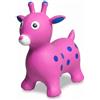 Baroni Toys Animaletto Salterino Gonfiabile per Bambini, Giraffa Gioco Cavalcabile per Sviluppare Equilibrio e Coordinazione, Facile da Gonfiare e Pulire, 30x72x46 cm