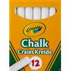 CRAYOLA - Gesso Bianco Senza Polvere, Confezione da 12 Pezzi, 0280