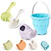 Balinco Sabbiera giocattolo bio, giocattolo da spiaggia per bambini/bambini, set di giocattoli di sabbia, 8 pezzi: secchio di sabbia, annaffiatoio, rastrello/rastrello, plastica biologica