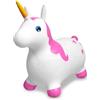 Baroni Toys Animaletto Salterino Gonfiabile per Bambini, Unicorno Gioco Cavalcabile per Sviluppare Equilibrio e Coordinazione, Facile da Gonfiare e Pulire, 27x57x53 cm
