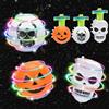 Leonshco Halloween Gadget Bambini, 3 Trottole LED Interattive per Bambini, Design a Forma di Zucca E Teschio, Utilizzabili Come Riempitivi per Sacchetti Regalo, Regalini Halloween di 3, 4, 5, 6, 7, 8, 9 Anni