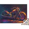 OERSZGINHFNH Moto Vintage Puzzle 1000 Pezzi Carta per Adulti Stile Arte Astratta Colori Notturni Gioco di Puzzle 1000 Pezzi Famiglia Relax Decorazione Regalo 70x50cm/1000pcs