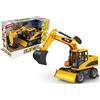 Teorema Giocattoli, Escavatore Giocattolo, Ruspa Giocattolo Scala 1:12, Camion Cantiere con Luci, Suoni Realistici e Movimento Benna, Pile Incluse