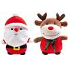 XineYuor 2 Pezzo di Natale Bambola di Peluches,Natalizia Peluche Giocattolo di Peluche Bambola Natale Compleanno Collezione Decorazioni Festa di Compleanno Regalo dei Bambini del Capretto