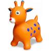 Baroni Toys Animaletto Salterino Gonfiabile per Bambini, Giraffa Gioco Cavalcabile per Sviluppare Equilibrio e Coordinazione, Facile da Gonfiare e Pulire, 30x72x46 cm