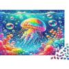 VHJRNXPMZBTL Medusa Colorata Puzzle 1000 Pezzi Carta per Adulti Scenario Marino Rilassante Puzzle per Famiglia Decorazione Regalo 38x26cm/1000pcs