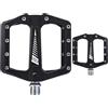BOSREROY Pedali per mountain bike, K3021ST, piattaforma in lega di alluminio con mandrino in titanio, 4 cuscinetti sigillati, 96 x 95 mm, pedali MTB in alluminio per ciclismo, colore nero
