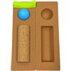 Generic Set di Balance Board in sughero con blocchi di equilibrio, rullo, palla massaggiante, fasce per dita dei piedi e fasce di resistenza per adulti, bambini e allenamento di danza (sfera in silicone +