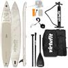 VirtuFit Racer 381 - Tavola da SUP gonfiabile, con accessori, pagaia, pompa, borsa per il trasporto, supporto per GoPro, fino a 180 kg, 381 x 71 x 15 cm