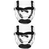 SOLUSTRE Casco Antiurto per Karate e Wrestling con Maschera Staccabile in Plastica Dura 2 Pezzi per Allenamenti Sportivi