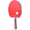 ZXFfhDHJH racchetta da ping pong, Racchetta da ping pong professionale in legno a 7 strati, manico in corno, gomma approvata ITTF/singola/lunga