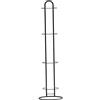 Wxyestna Porta basket Porta basket verticale autoportante a 4 livelli Supporto in acciaio al carbonio da 39 pollici rimovibile per palloni