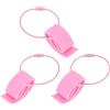 HEMOTON 3 Pezzi Clip per Flying Disc in PE Rosa, Portadischi Leggero con Fibbia Portatile per attività Outdoor e Riunioni Familiari, Facile da Trasportare e Preciso