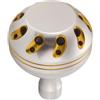 KHIronHive Impugnatura per mulinello da pesca, in lega di alluminio, con fori di scarico, color argento, ergonomica, rotonda, per 1000-6000, 8000-12000, ricambio per mulinello da 38 mm, 42 mm, leggero