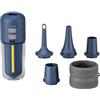Generic Pompa ad aria elettrica ricaricabile, 430 l/min, con luce a LED, per materasso gonfiabile, per piscina, campeggio (grigio classico)
