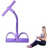QUUGAR Fascia di resistenza per sollevamento pesi a 6 tubi,Fascia di resistenza Fitness (Blu)