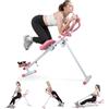BAKAJI Ab Machine Attrezzatura per Fitness Multiuso Pieghevole con Chiusura Salvaspazio, Vogatore, Macchina per Addominali, Cruncher, Attrezzatura da Palestra in Casa per Home Gym, Grigio