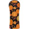FRODOTGV Copritesta per mazze da golf per driver Fairway Wood Hybrid | Borsa da golf in pelle PU per assorbimento degli urti completa Accessori per Golfers Pumpkin Harvest