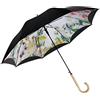 Generic CMBSSTFC Ombrelli Ombrelli Ombrello da Golf Floreale Ombrello Automatico con Bastone Aperto Manico con Gancio in Legno Antivento Ombrello di Canna Grande Ombrello Antivento Forte (Size : 85CM)